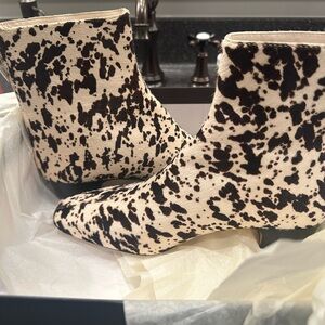 J Crew Calf Hair Ankle Boots
